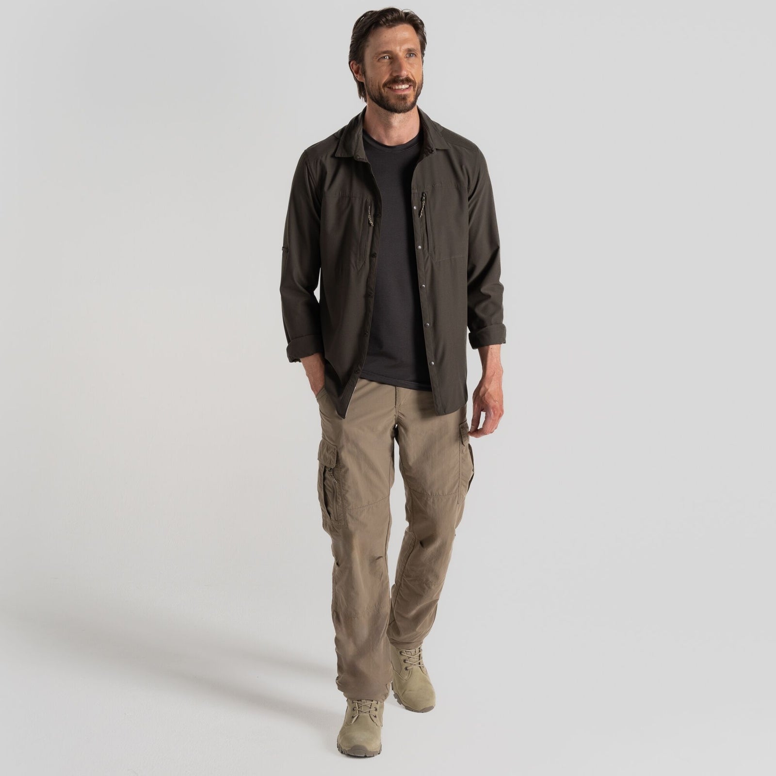 Craghoppers Men's NosiLife Pro Long-Sleeved V Hiking Shirt