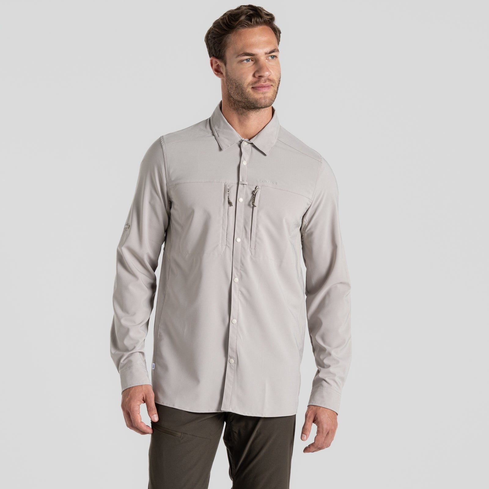 Craghoppers Men's NosiLife Pro Long-Sleeved V Hiking Shirt