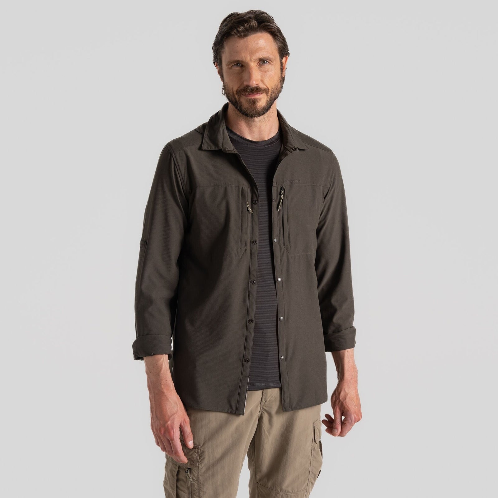 Craghoppers Men's NosiLife Pro Long-Sleeved V Hiking Shirt