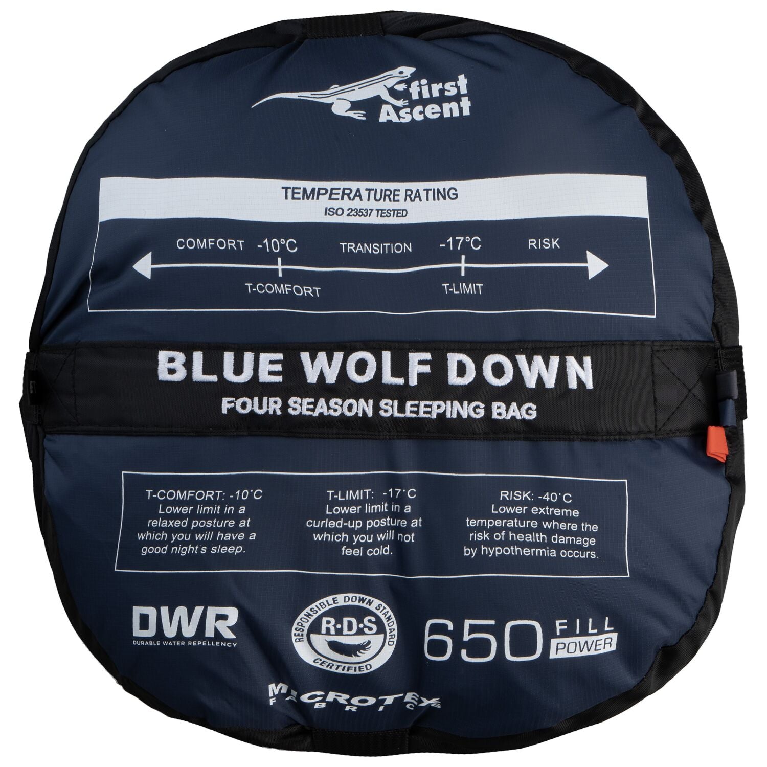 First Ascent Blue Wolf Down Sleeping Bag '24