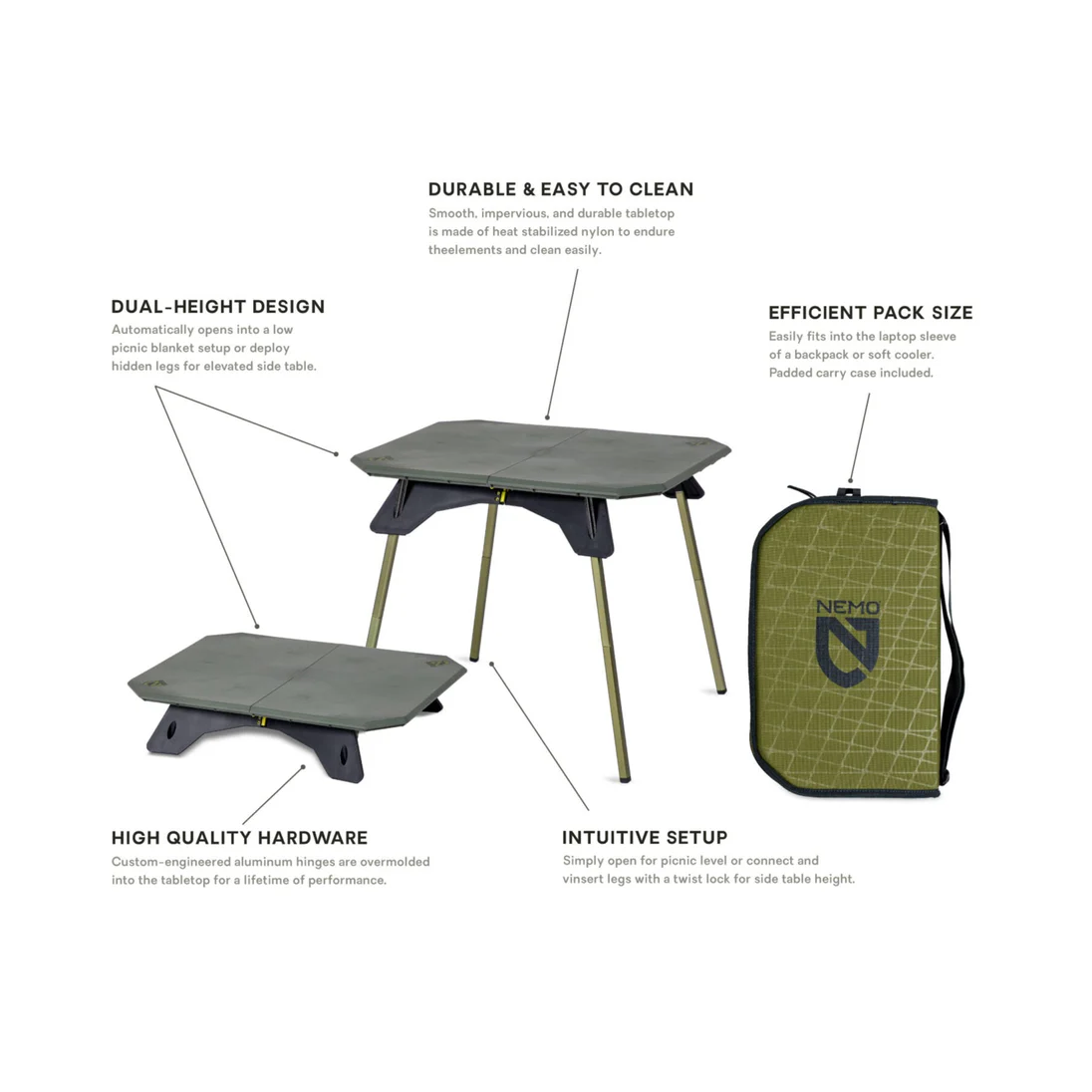 NEMO Moonlander Dual-Height Table
