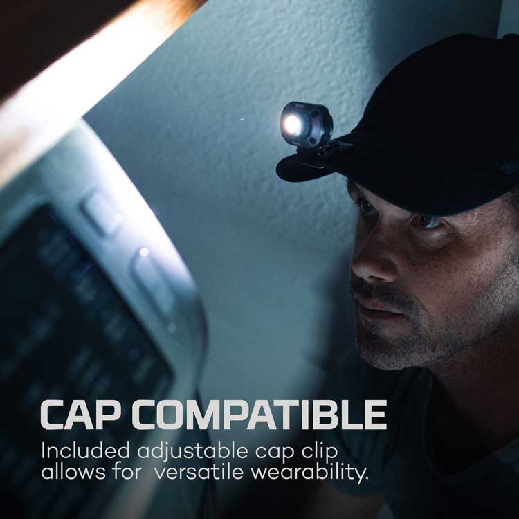 Nebo Mycro 250 Rechargeable Headlamp & Cap Light - 2 Pack