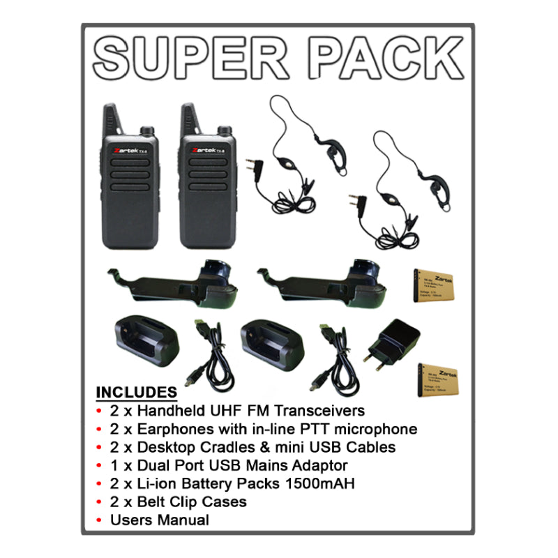 Zartek TX8 2-Way Radio