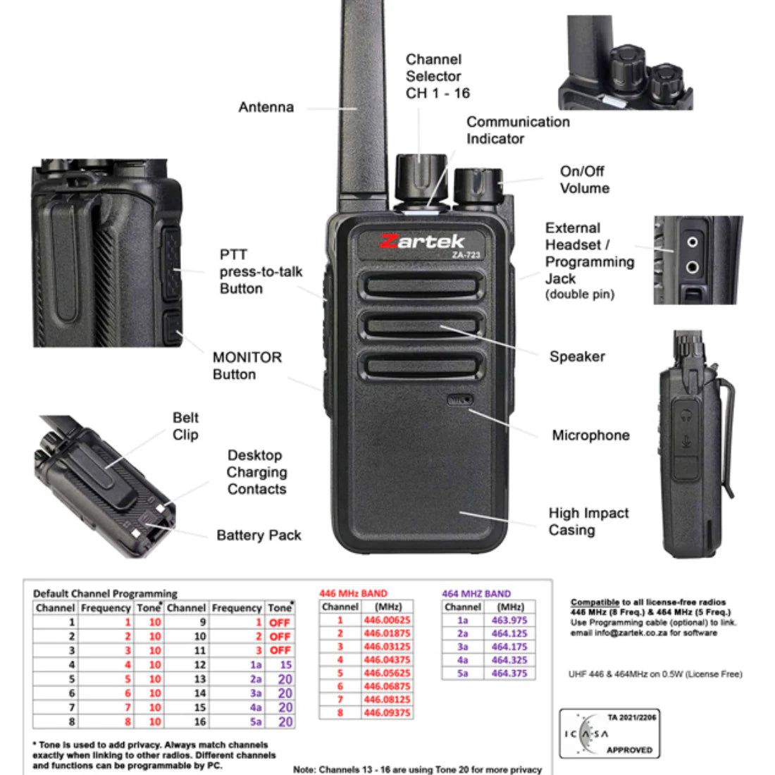 Zartek ZA-723 2-Way Radio