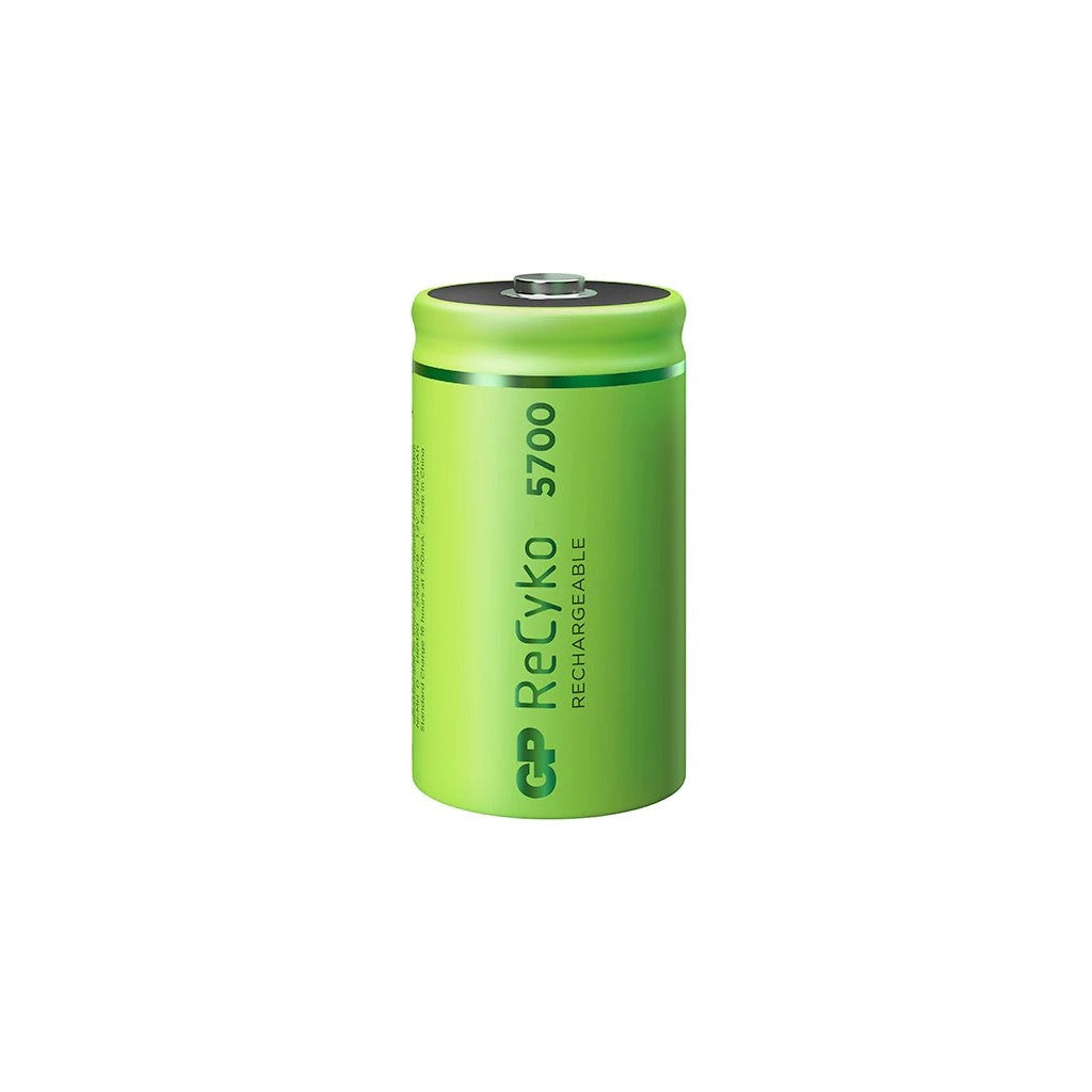 GP Recyko Rechargeable 5700mAh D Batteries - 2 Pack