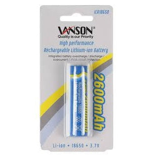 Vanson Rechargeable Li-ion 18650 Battery