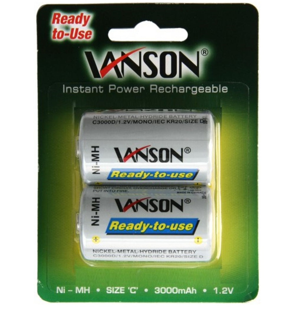 Vanson Ni-MH Instant Power Rechargeable C Cell