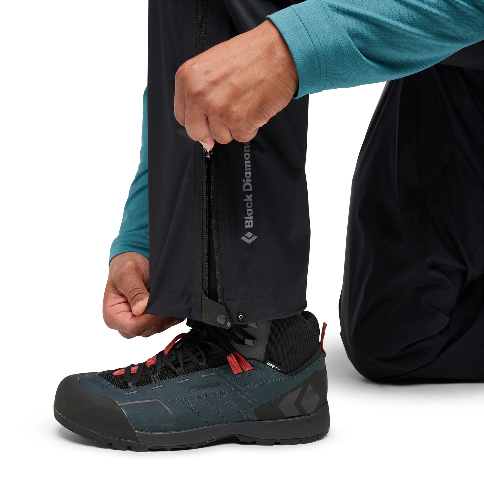 Black Diamond Men's Fineline Stretch Full-Zip Rain Pants