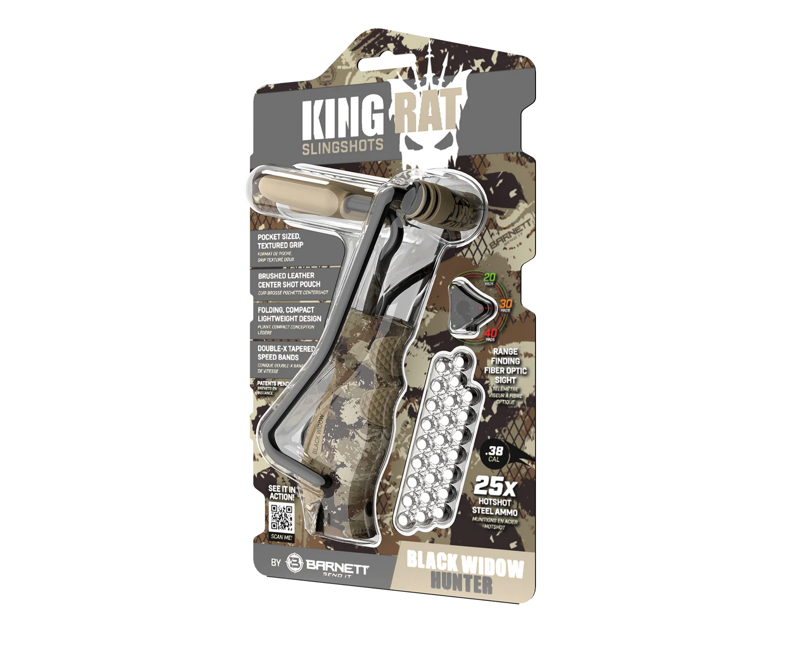 King Rat Black Widow Hunter Slingshot