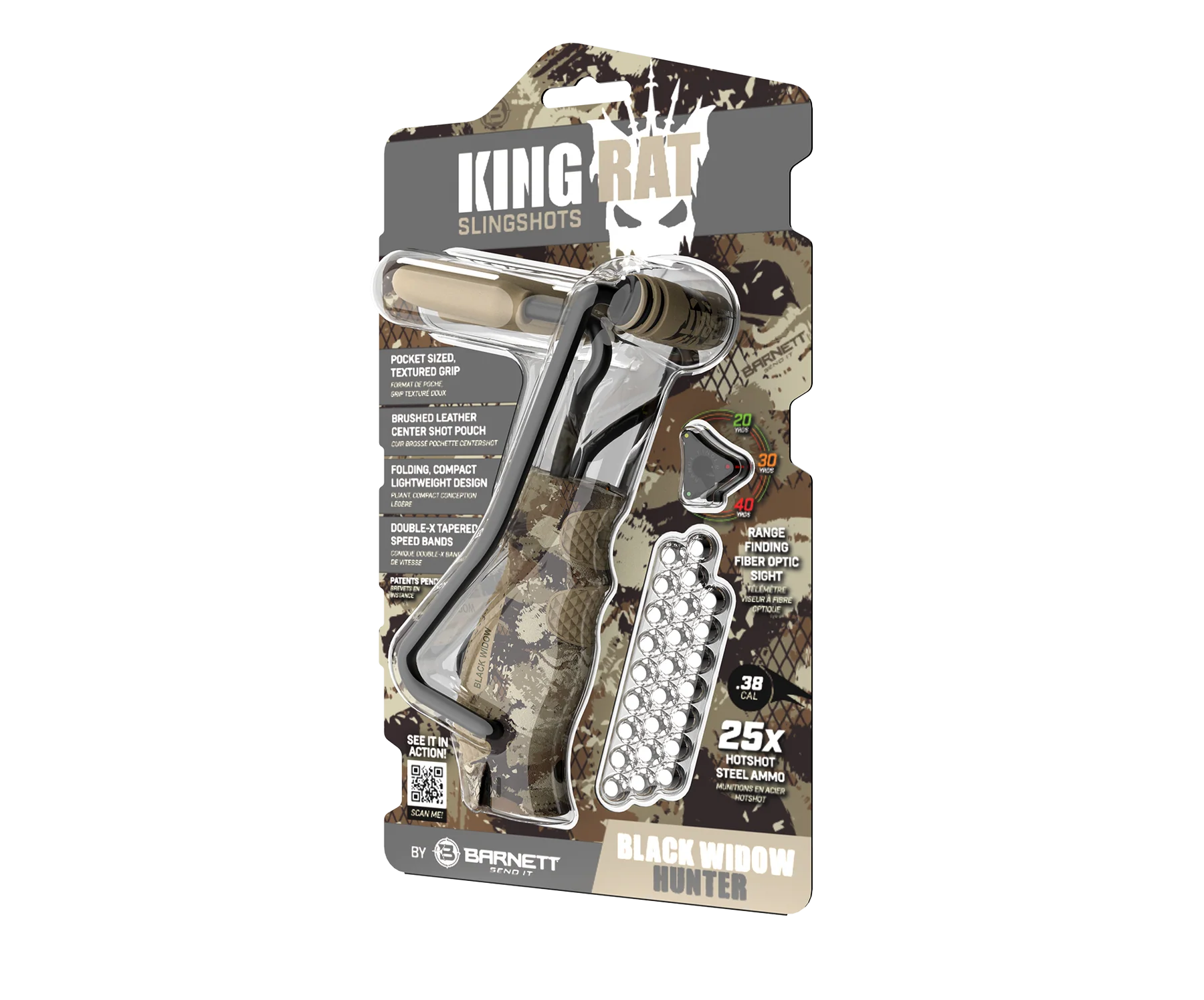 King Rat Black Widow Hunter Slingshot