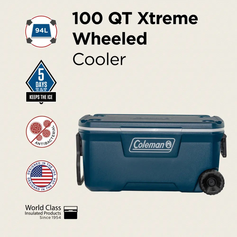Coleman Xtreme 100 Quart Wheeled Cooler 94.6L