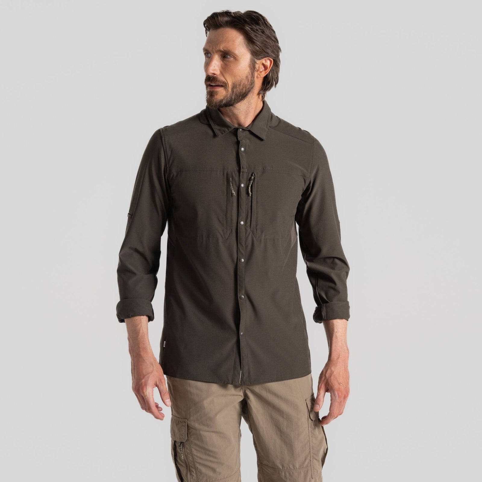 Craghoppers Men's NosiLife Pro Long-Sleeved V Hiking Shirt