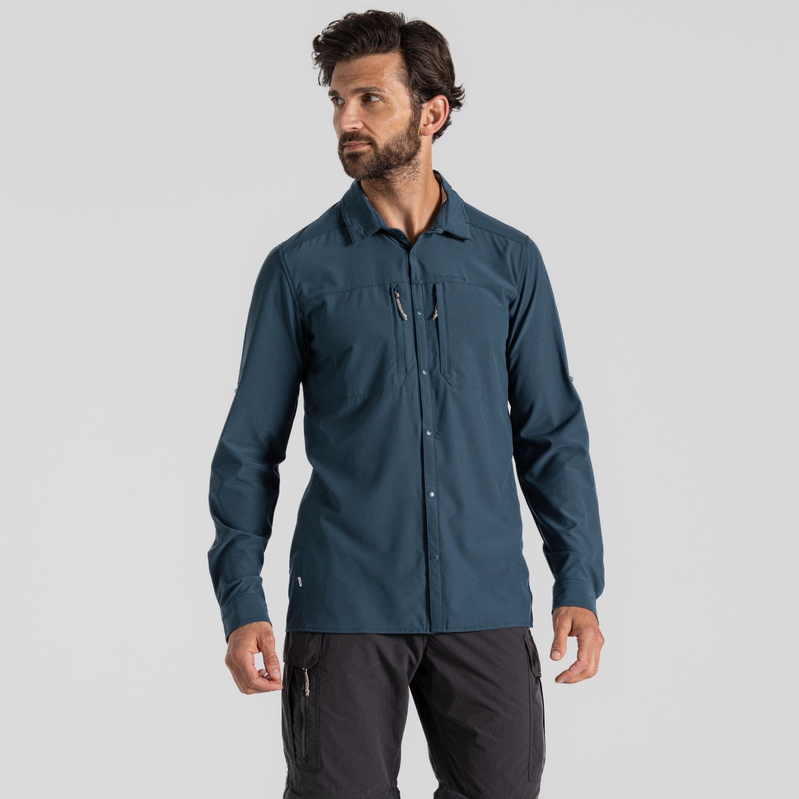 Craghoppers Men's NosiLife Pro Long-Sleeved V Hiking Shirt