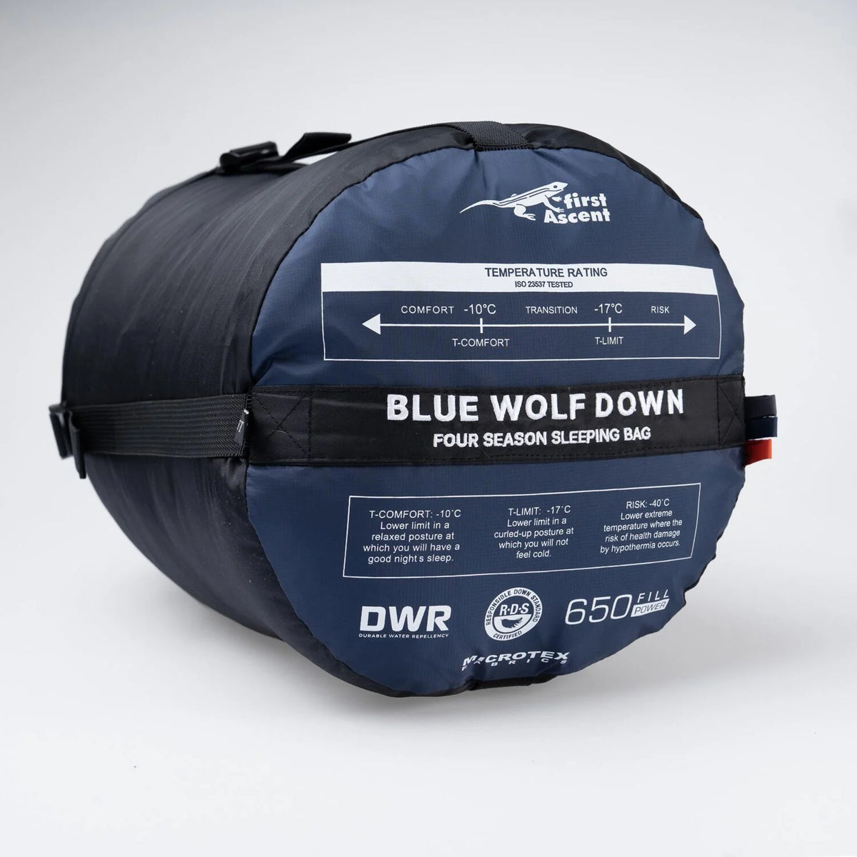 First Ascent Blue Wolf Down Sleeping Bag '24 - Large