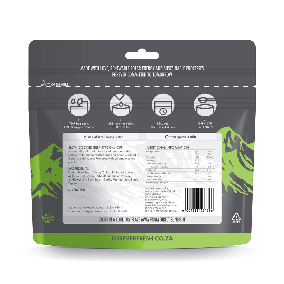 Forever Fresh Beef Stroganoff with Mashed Potato