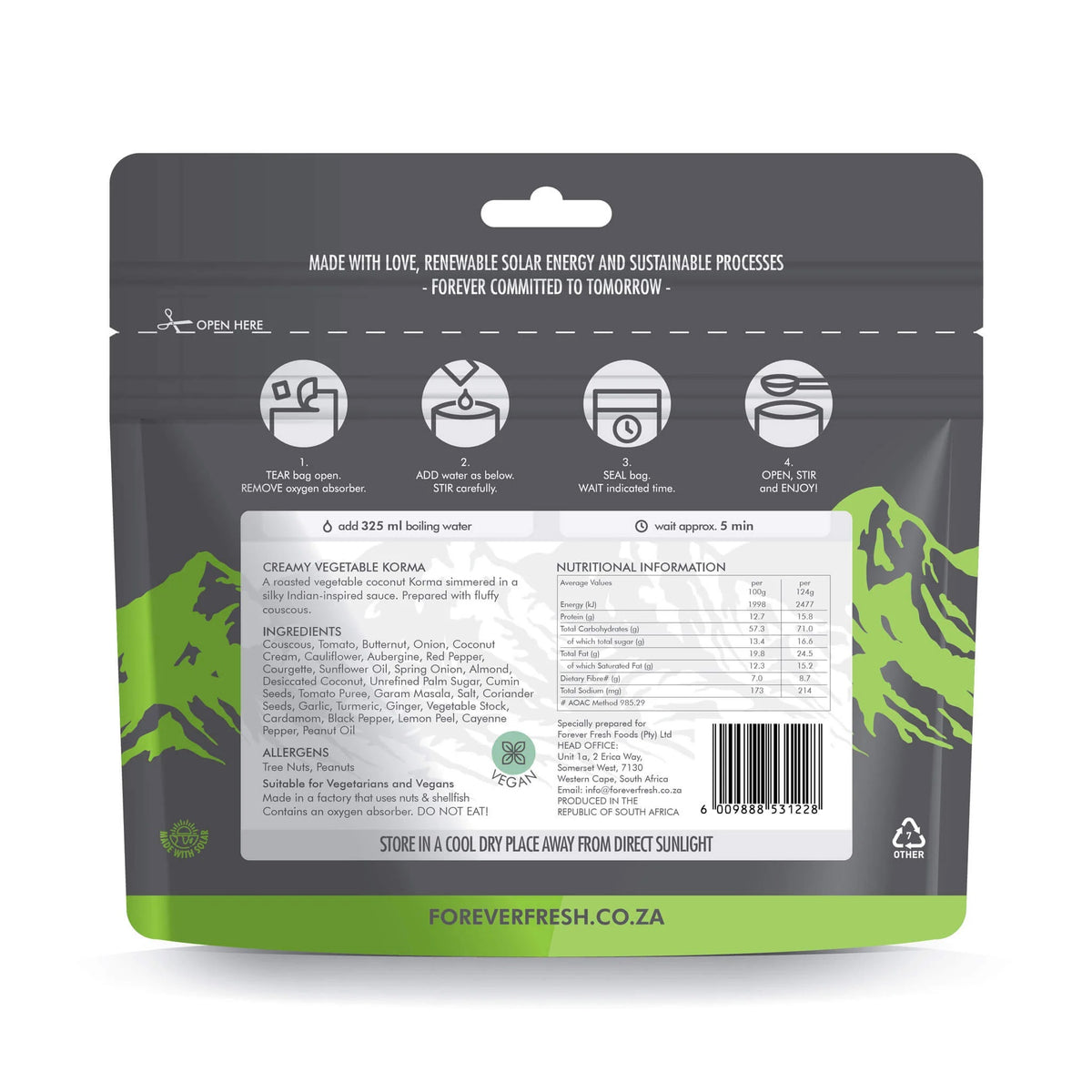 Forever Fresh Vegetable Korma with Couscous