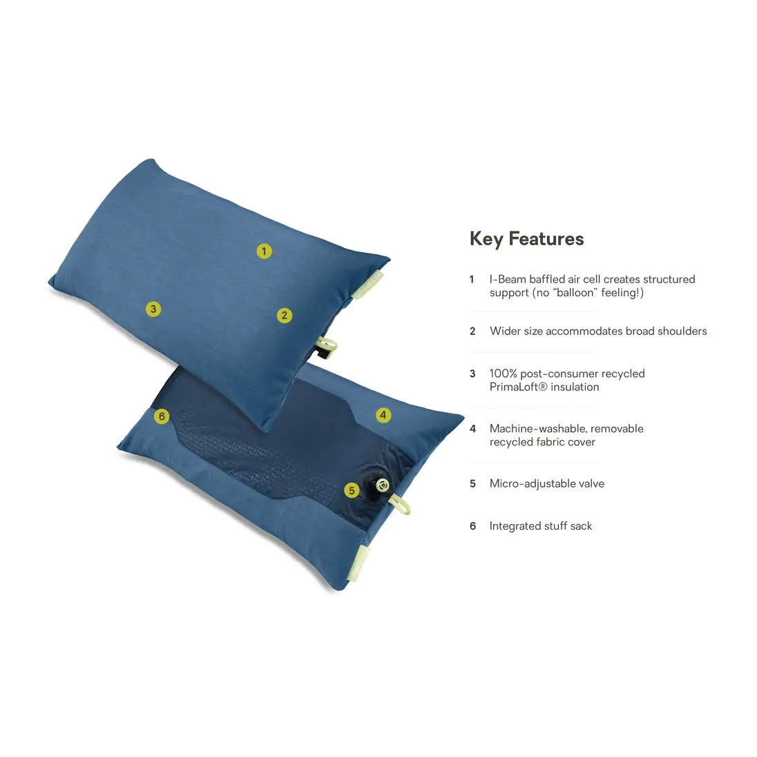 NEMO Fillo Elite Wide Ultralight Backpacking Pillow