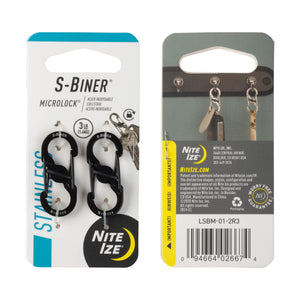 Nite Ize S-Biner Microlock Stainless Steel 2-Pack