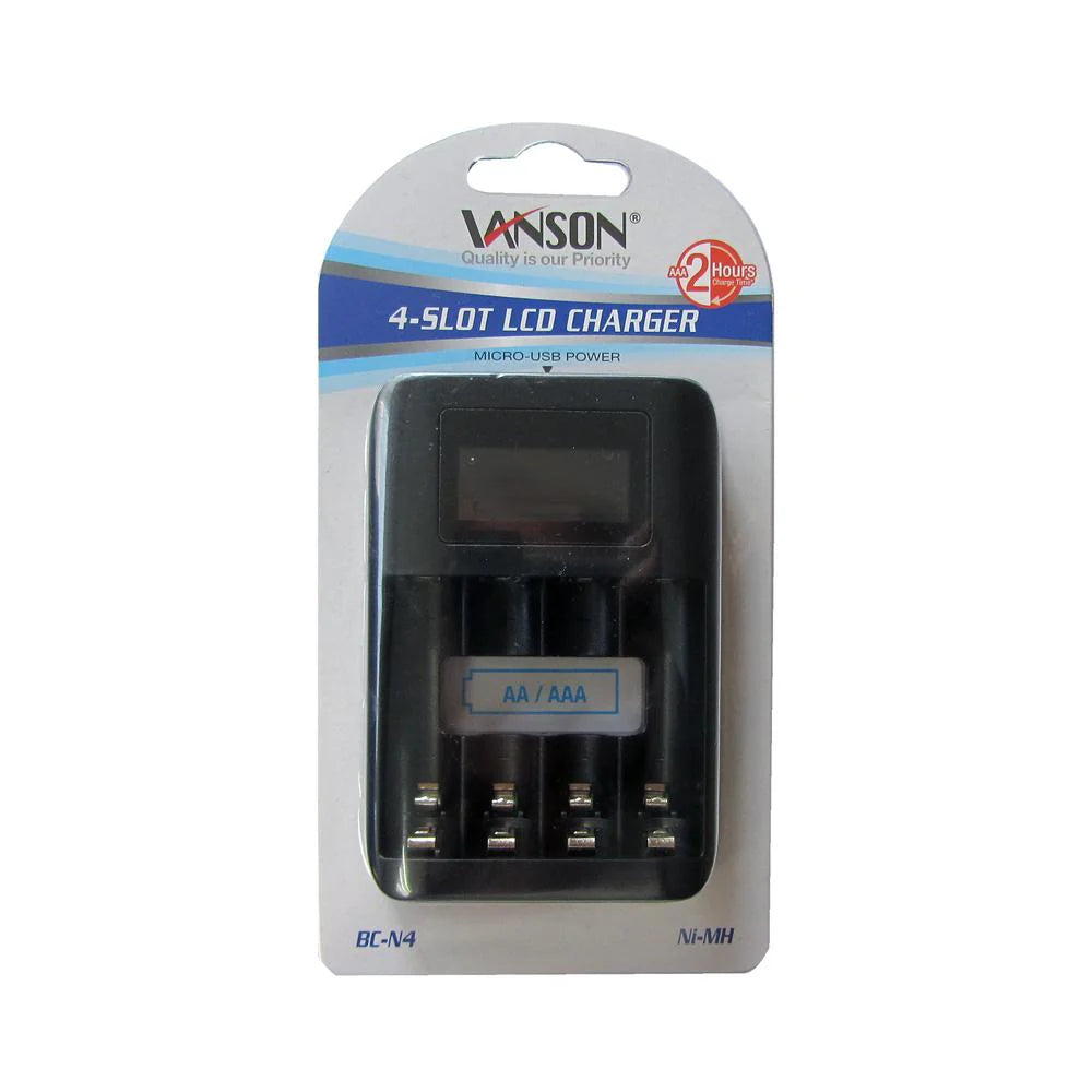 Vanson Ni-MH 4-Slot LCD Charger