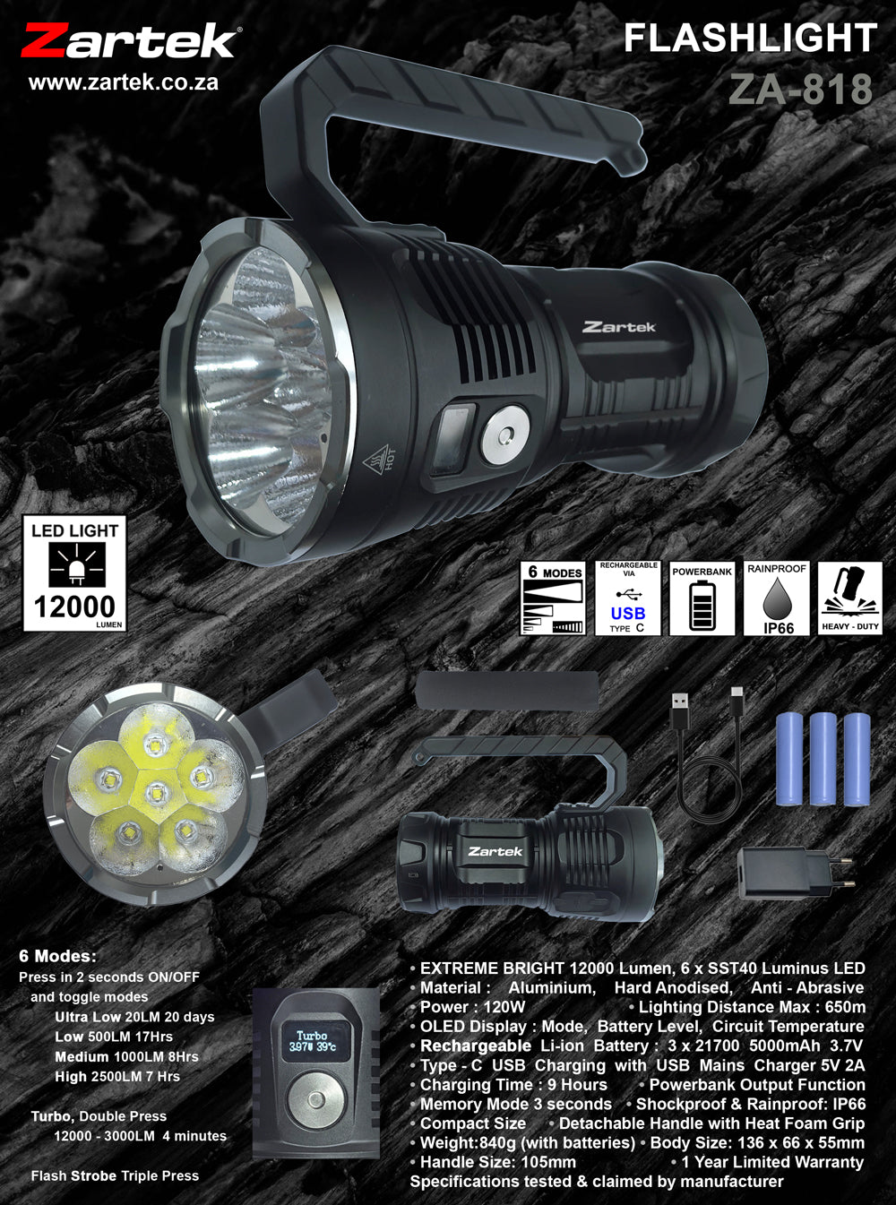 Zartek ZA-818 Flashlight