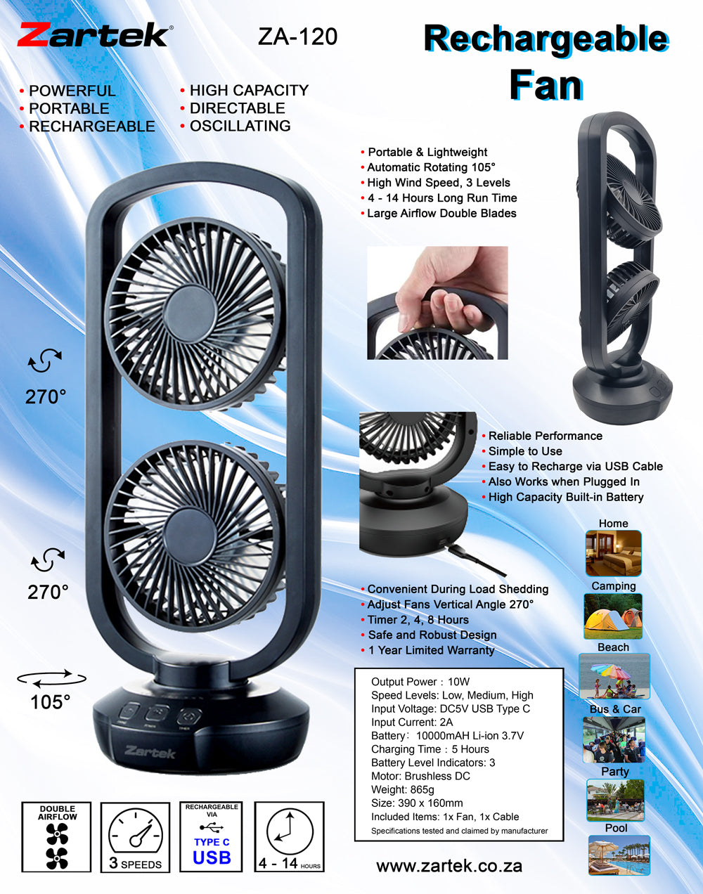 Zartek ZA-120 RC Fan