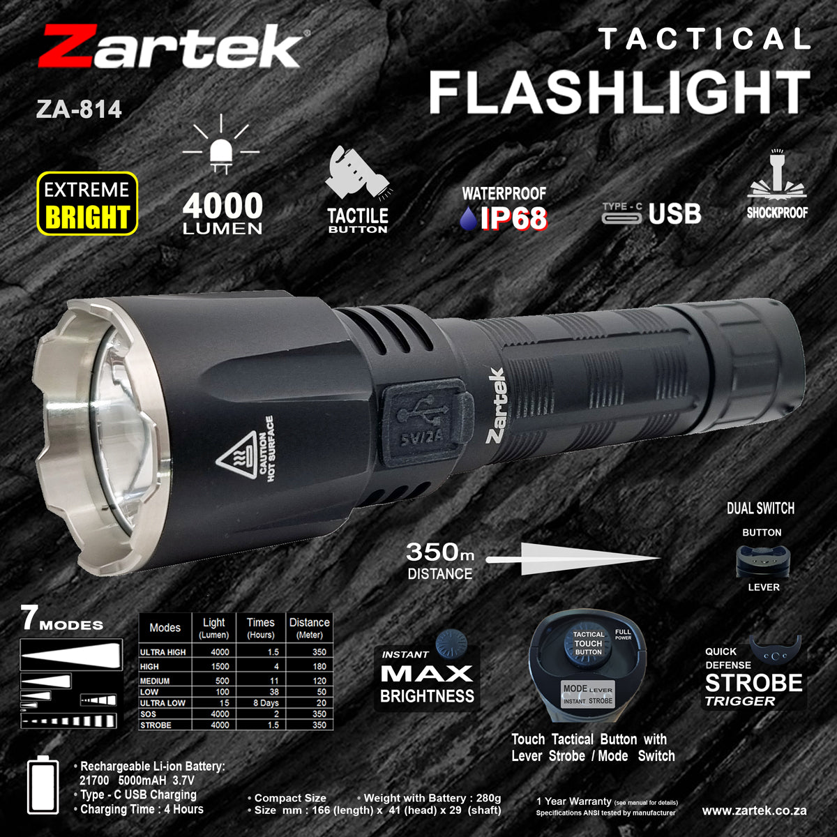 Zartek ZA-814 Flashlight