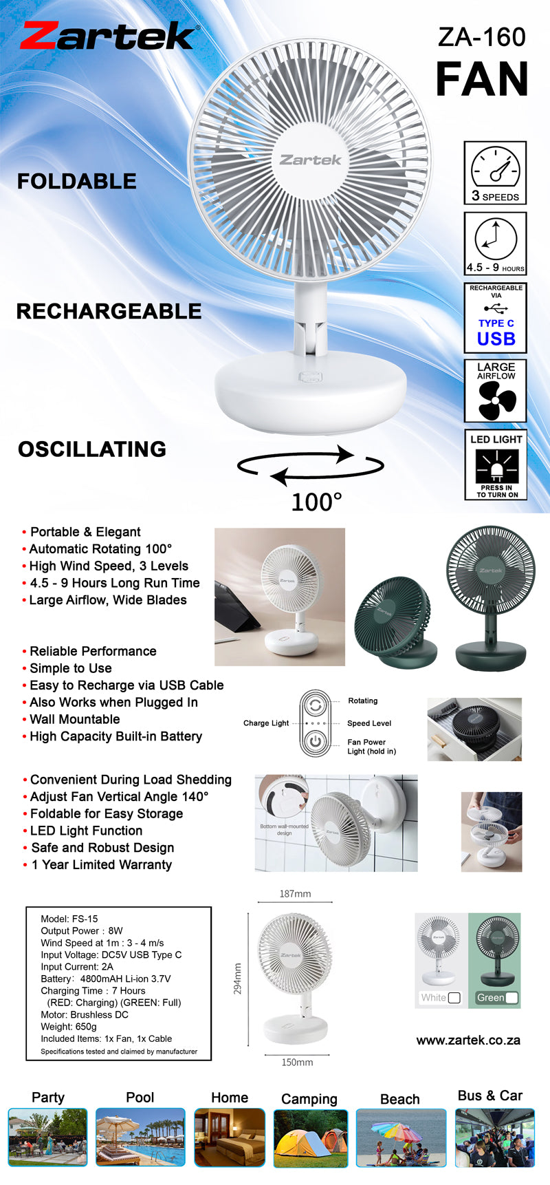 Zartek ZA-160 RC Fan